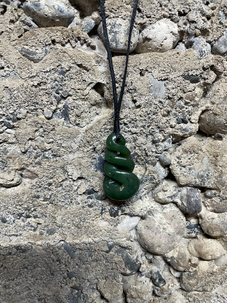 Jade triple twist Maori pendant