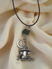 Mushroom Necklace with Jade beads