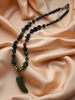 Jade Bear Fang Necklace with Assorted Gemstones