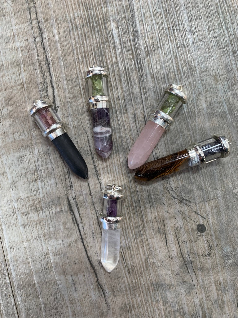 Gemstone Bullet Necklaces