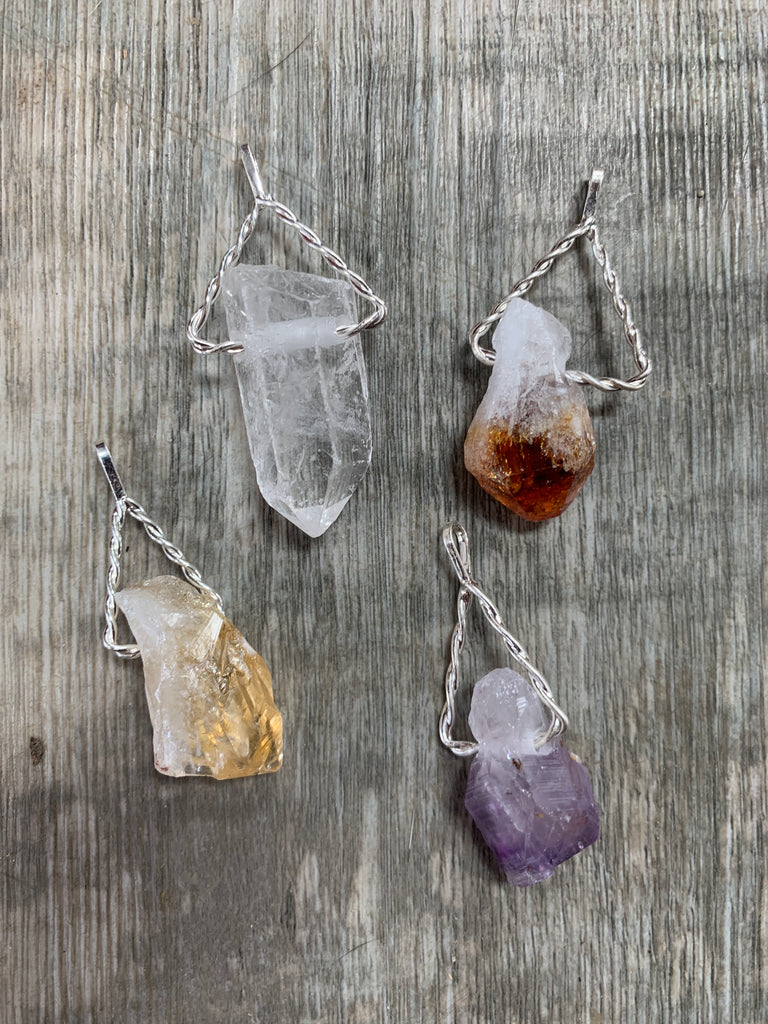 Raw Gemstone Pendant