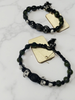 Jade Beaded Bracelet with animal footprint glass bead
