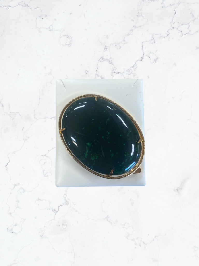 Jade Brooch Oval