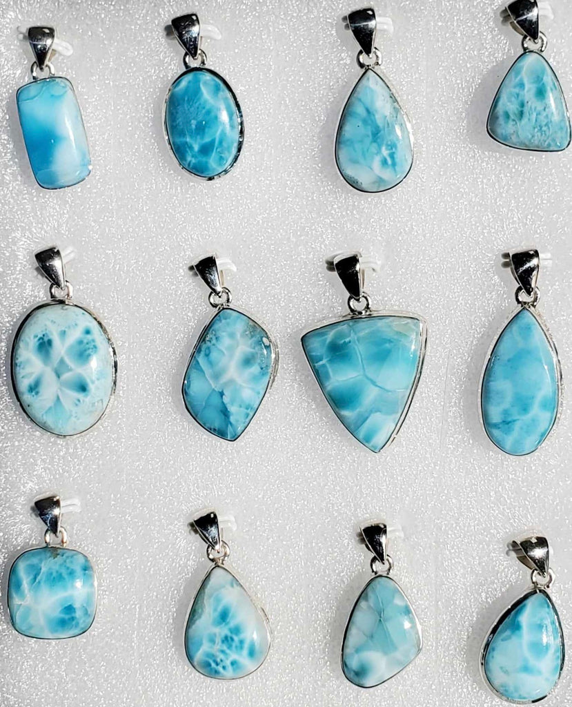 Larimar and Silver Necklaces