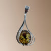 Amber Teardrop Pendant