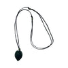Jade Leaf Pendants on silk cord