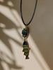 Fish Necklace with a Jade Bead