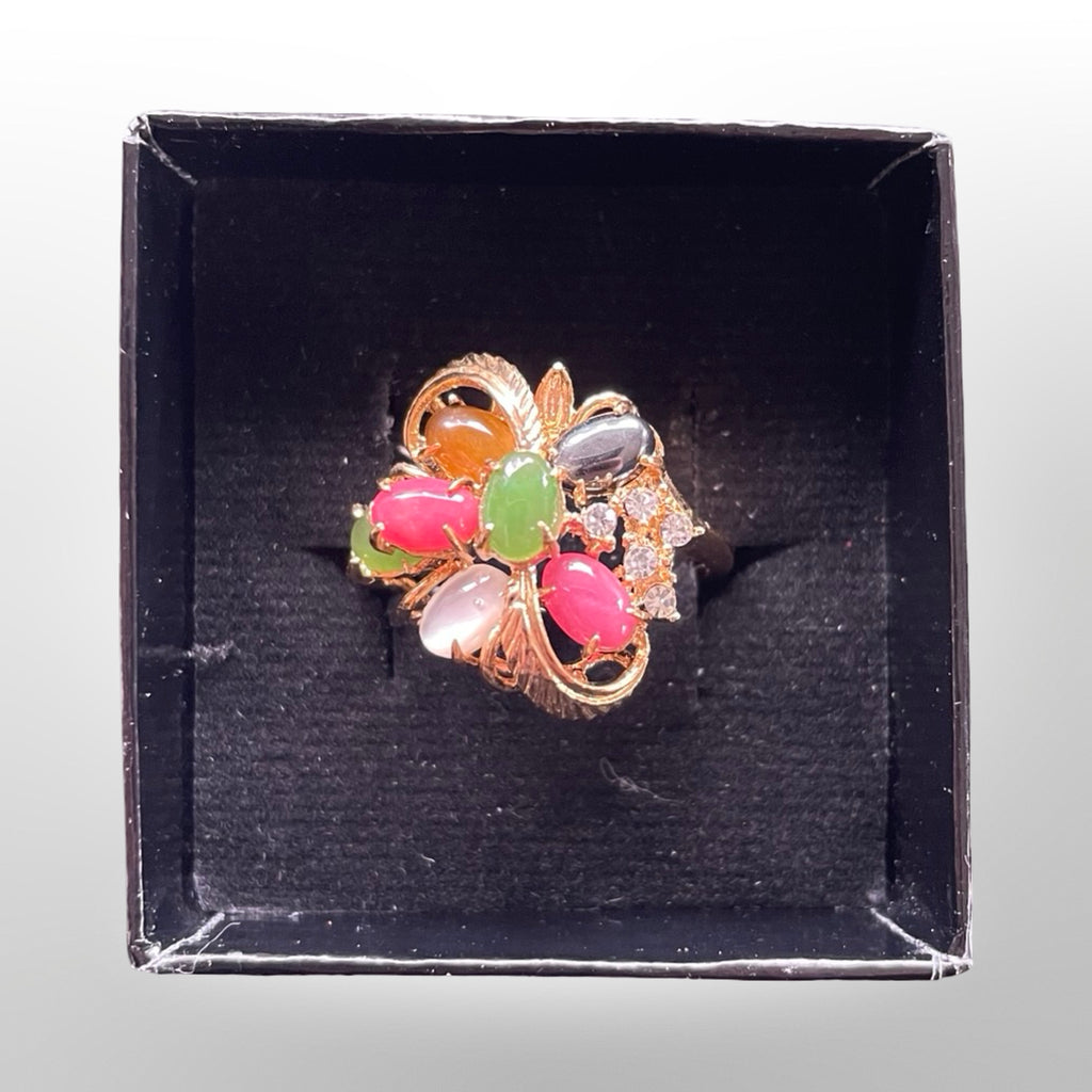 Multi Stone “Flower” Ring