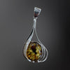 Amber Teardrop Pendant