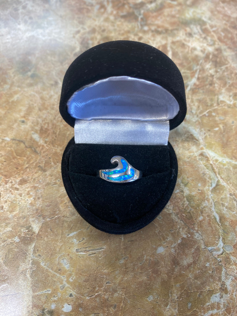 Blue Stone Wave Ring