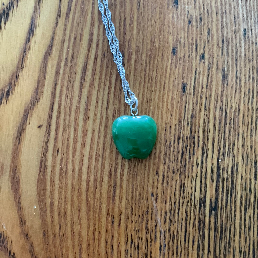 Apple pendant on a sterling silver chain
