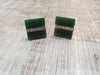 Jade Square Cufflinks - sold as a set of 2