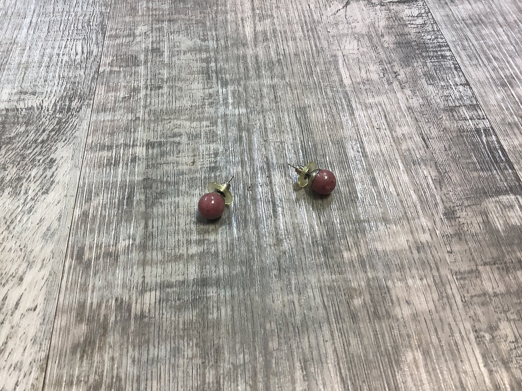 Rhodonite Stud Earrings