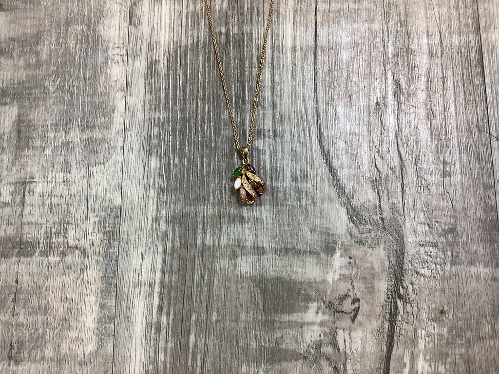 Marquise Multi Stone Blades Pendant