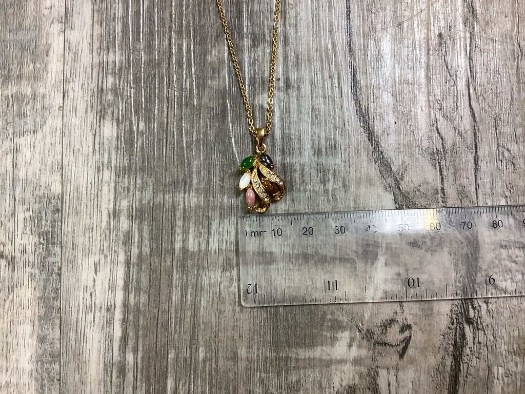 Marquise Multi Stone Blades Pendant