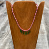 Jade and Rhodonite Drop Necklace