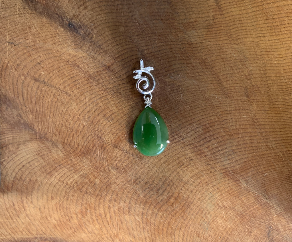 Jade Teardrop Pendant