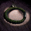 Jade bead and Leather Bracelet