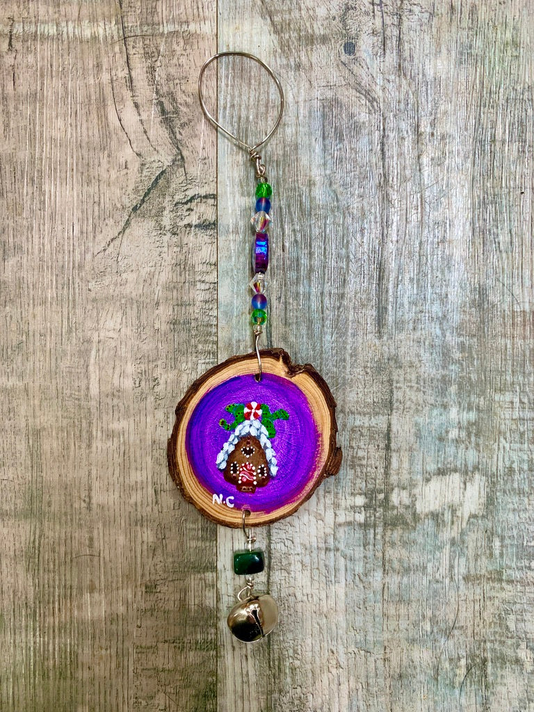 Jade City Creations- Wood Rounds Christmas ornaments