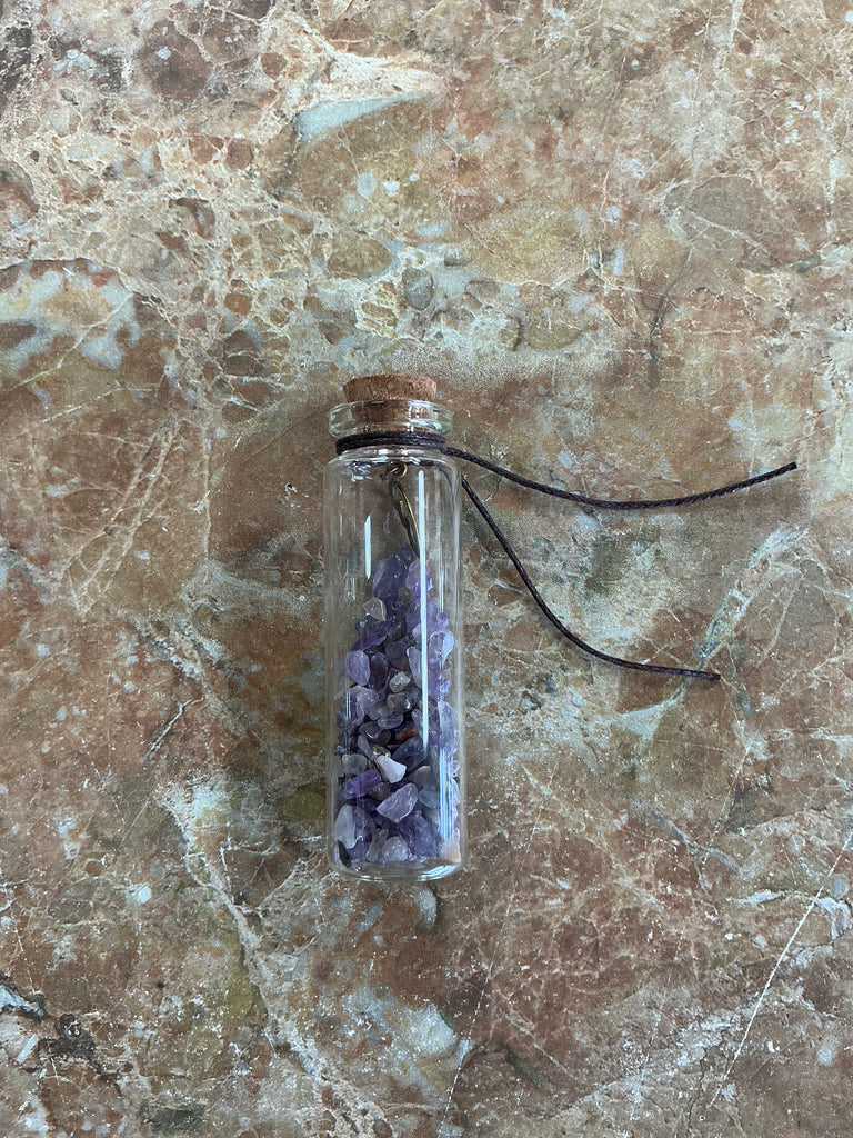 Gem Bottle with Charm - sold individually