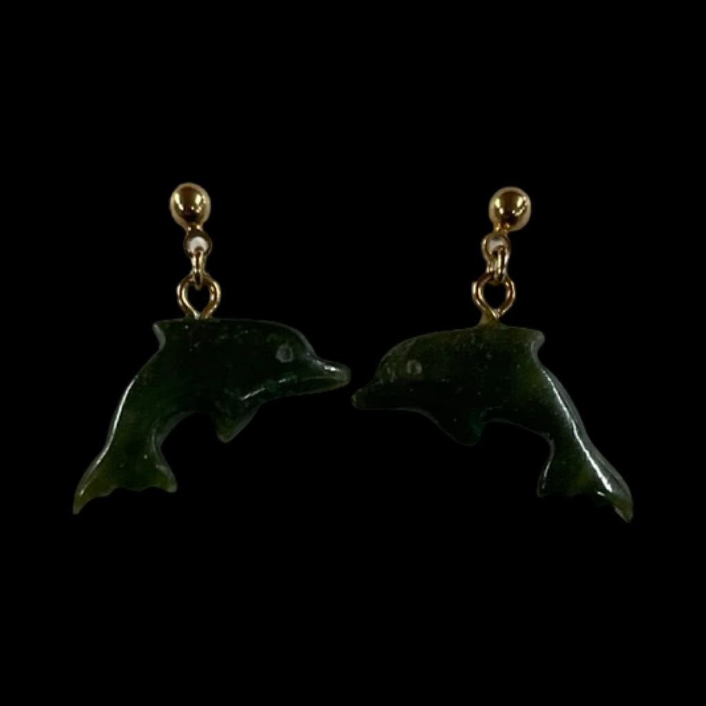 Jade Dolphin Earrings