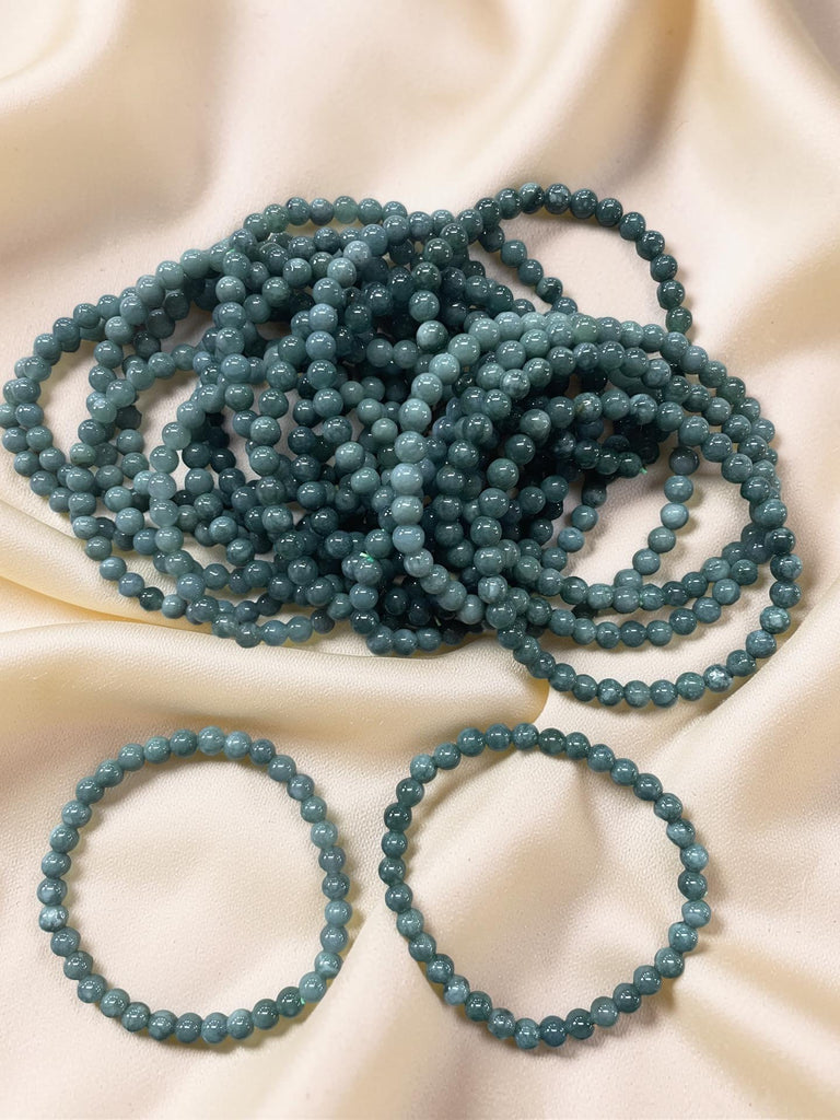 Blue Jade Beaded Bracelet