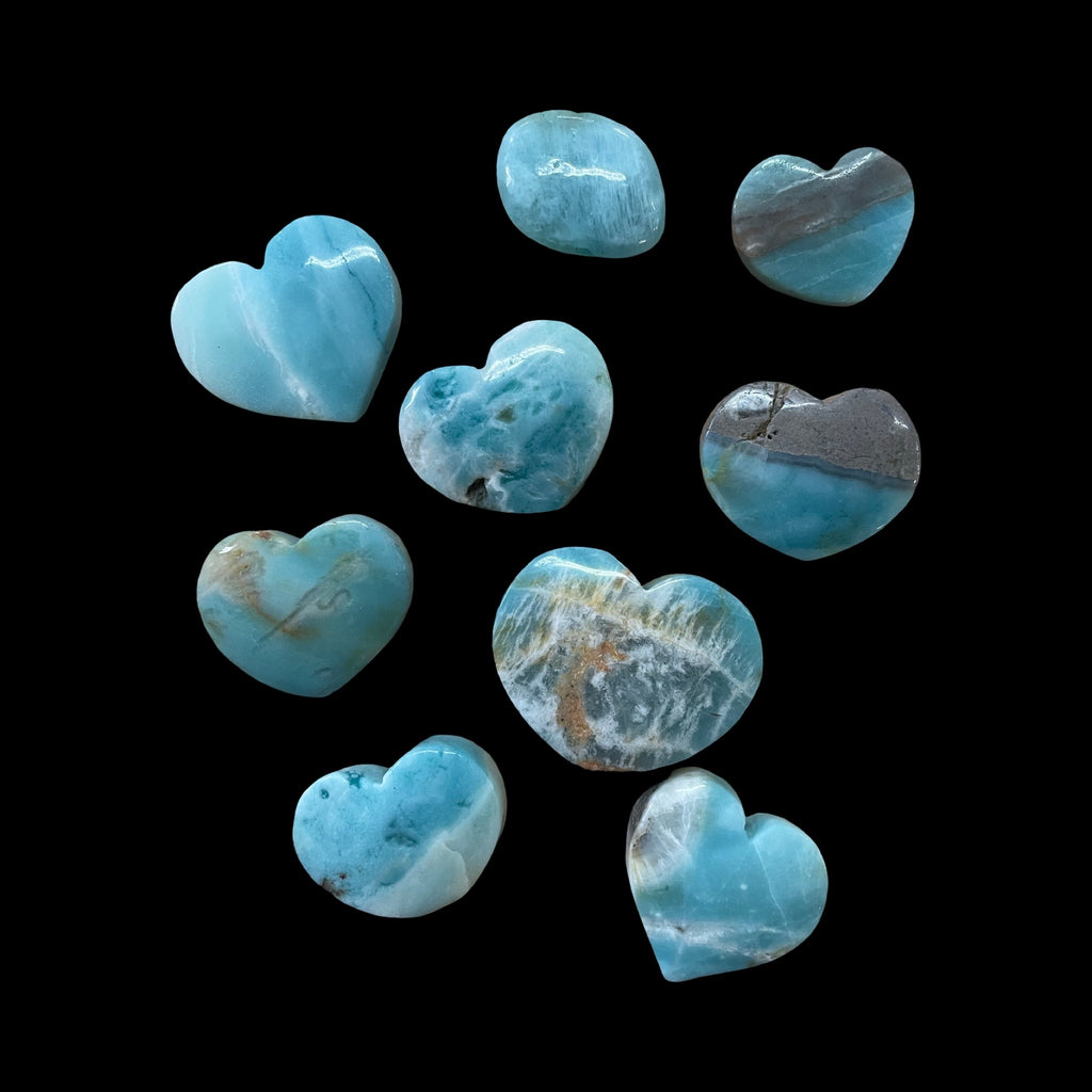 Blue Onyx Hearts and Oval
