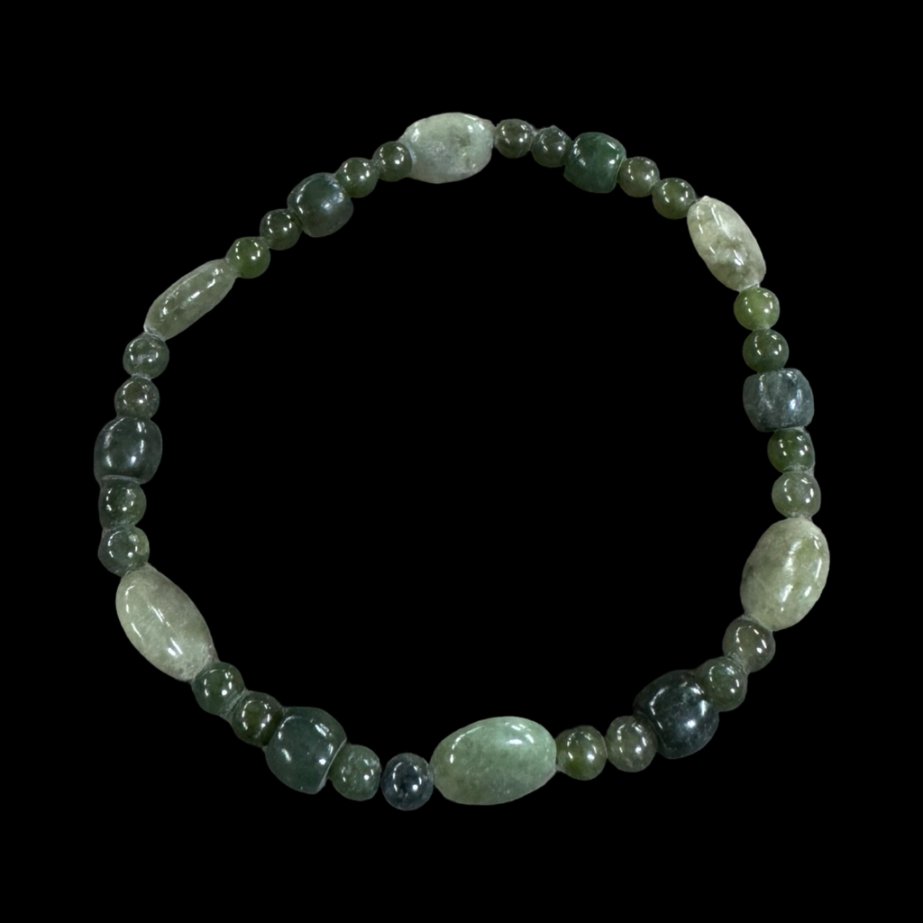 Mixed jade beaded bracelets