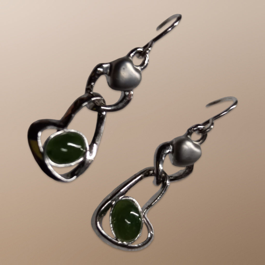 Heart Jade Earrings