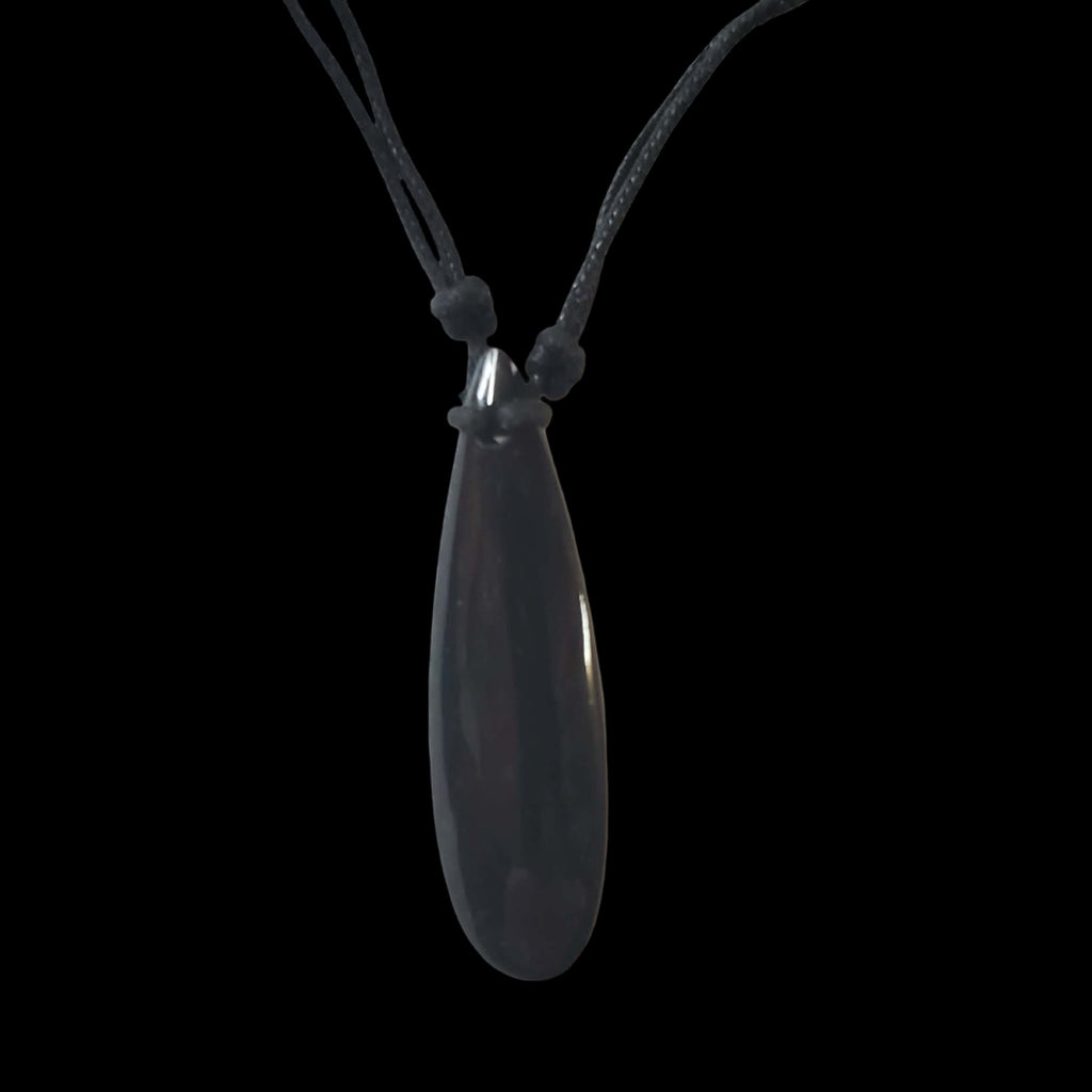 Black Jade Teardrop Pendant