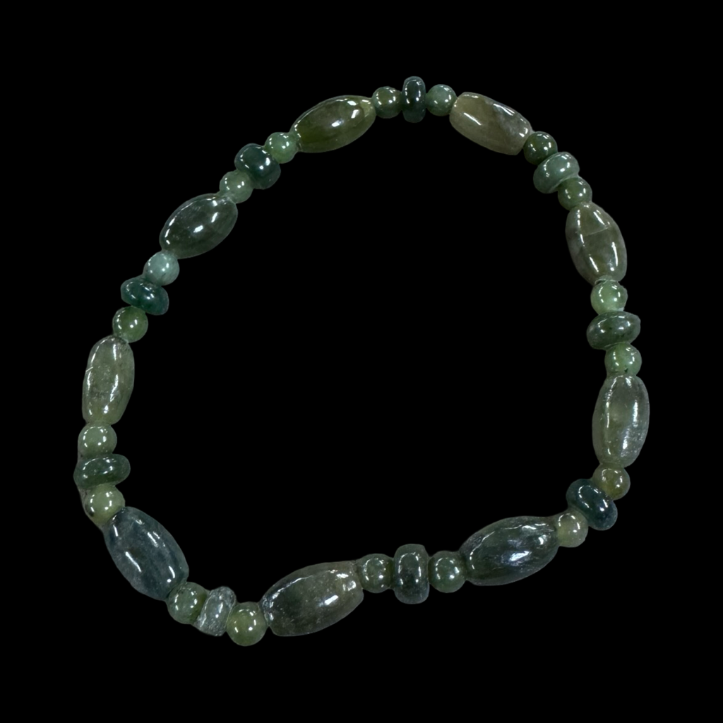 Mixed jade beaded bracelets