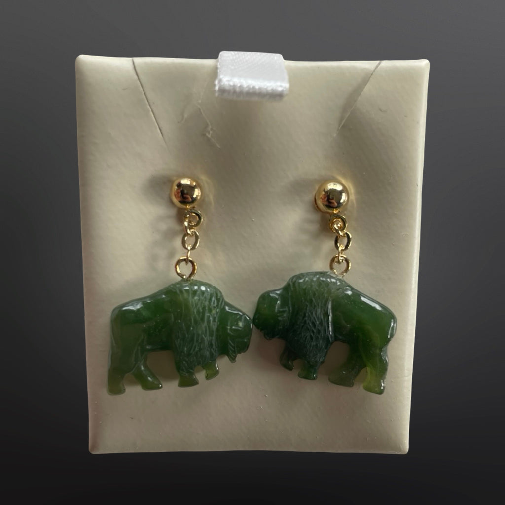 Jade Buffalo Earrings
