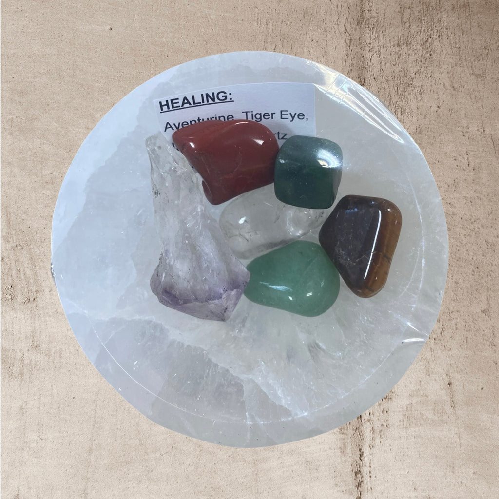Selenite healing crystal bowls