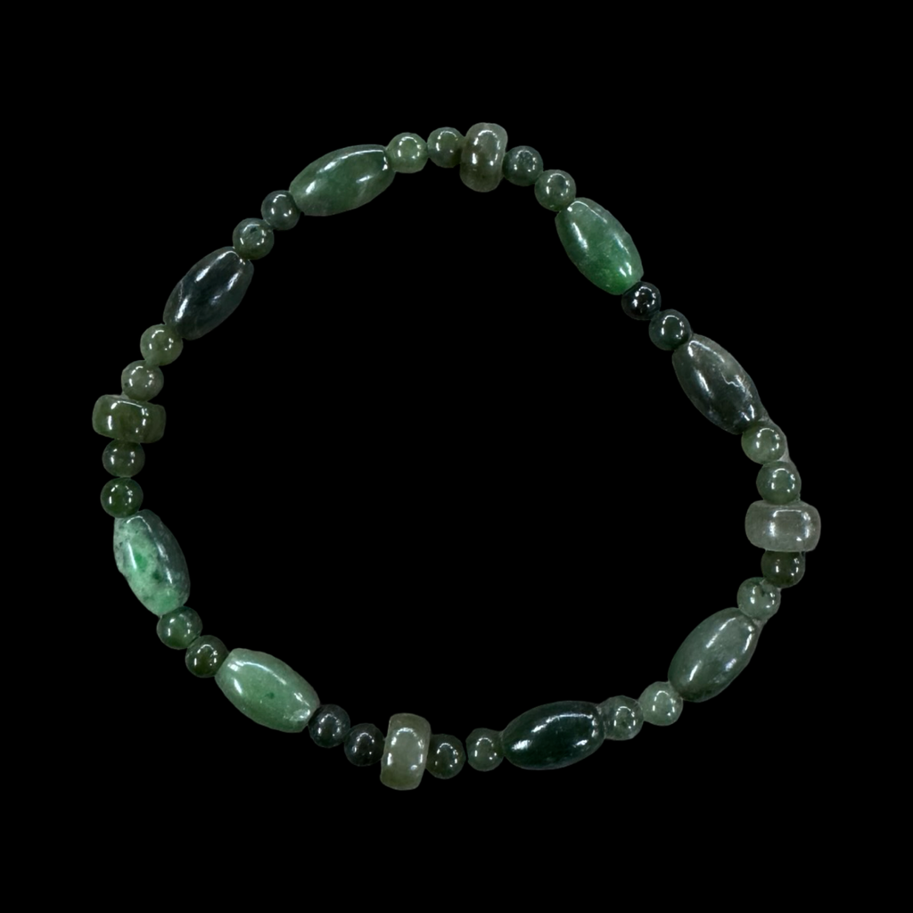 Mixed jade beaded bracelets