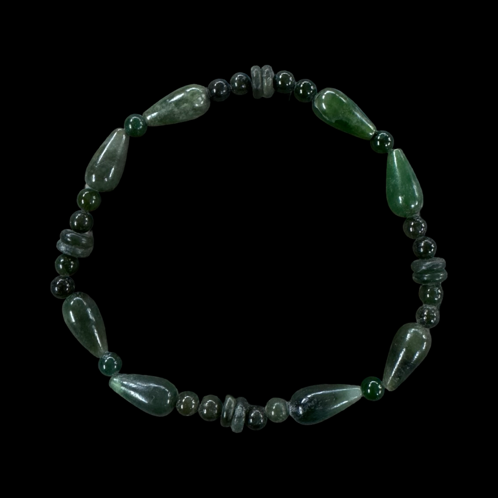 Mixed jade beaded bracelets