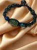 Carved Jade Beaded Bracelet with Assorted Gemstones