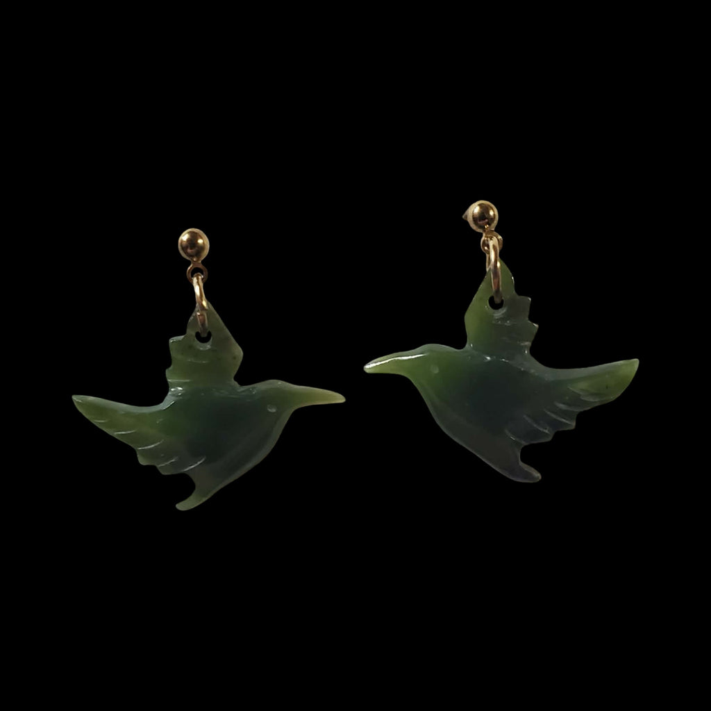 Jade Hummingbird Earrings