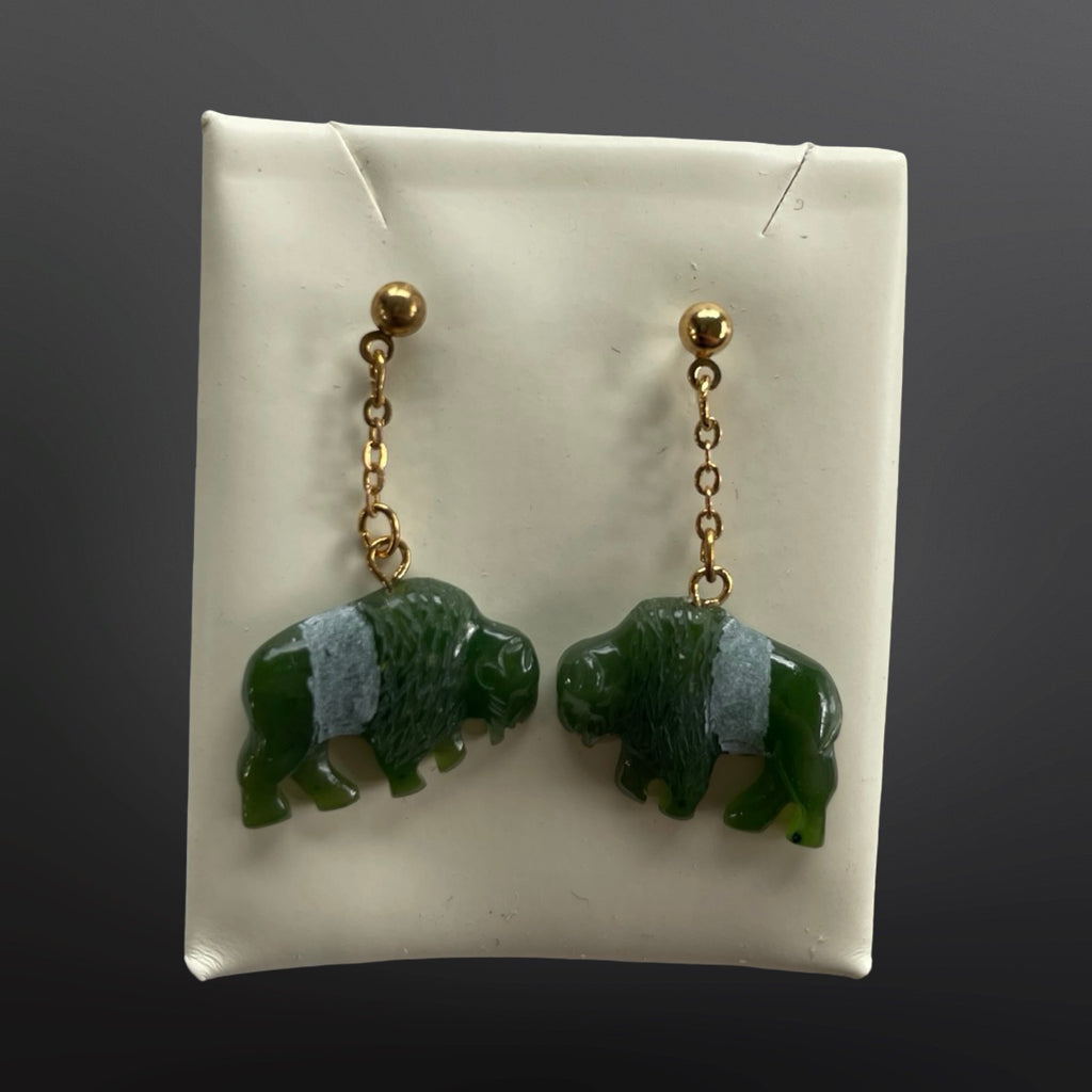 Jade Buffalo Earrings