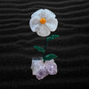 Stone Flower on Amethyst Base