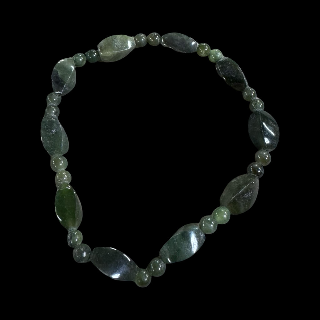Mixed jade beaded bracelets