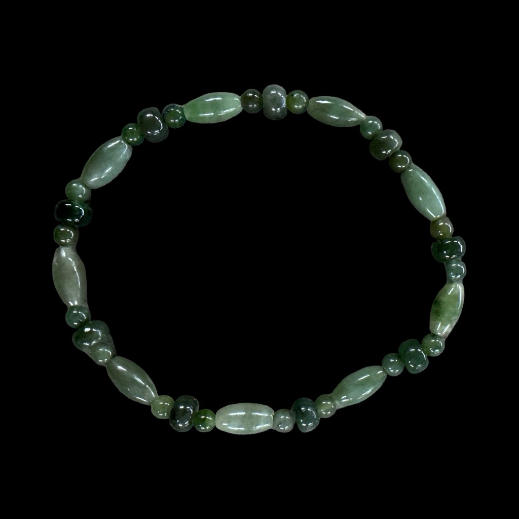Mixed jade beaded bracelets