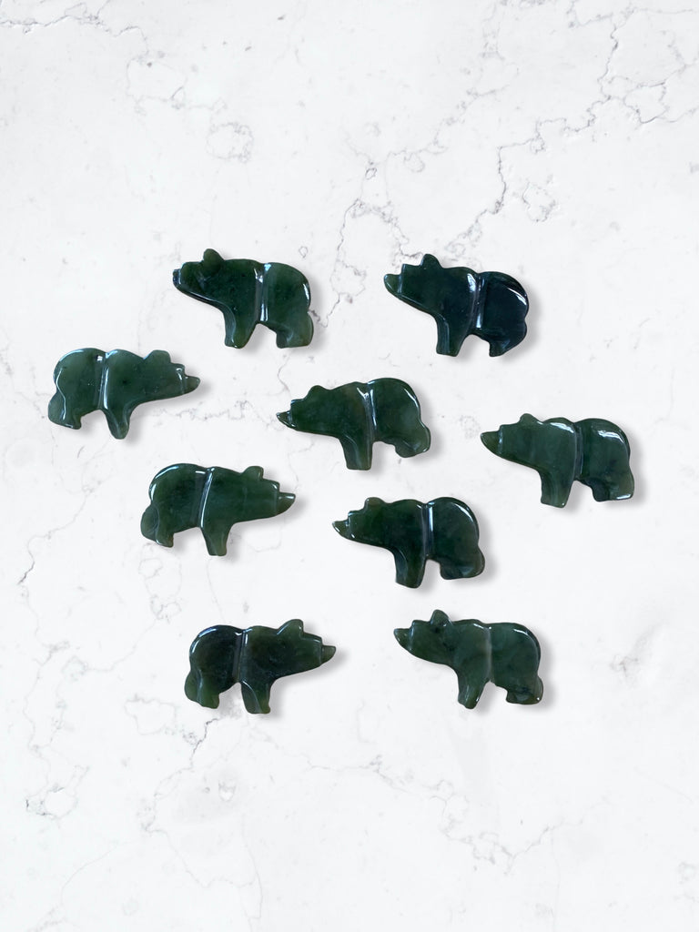 Jade Bear Shaped Beads