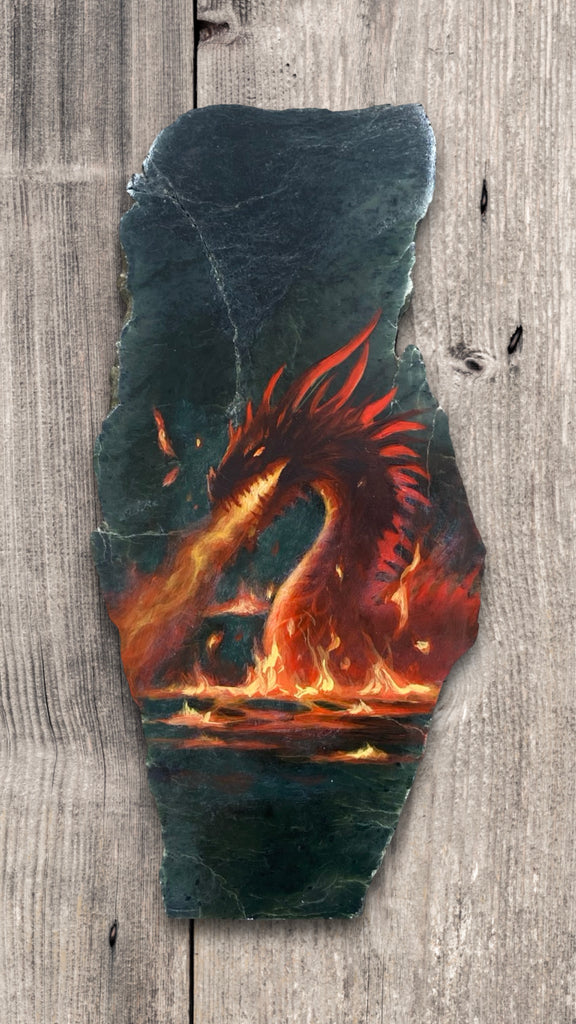 Dragon Painting on Jade