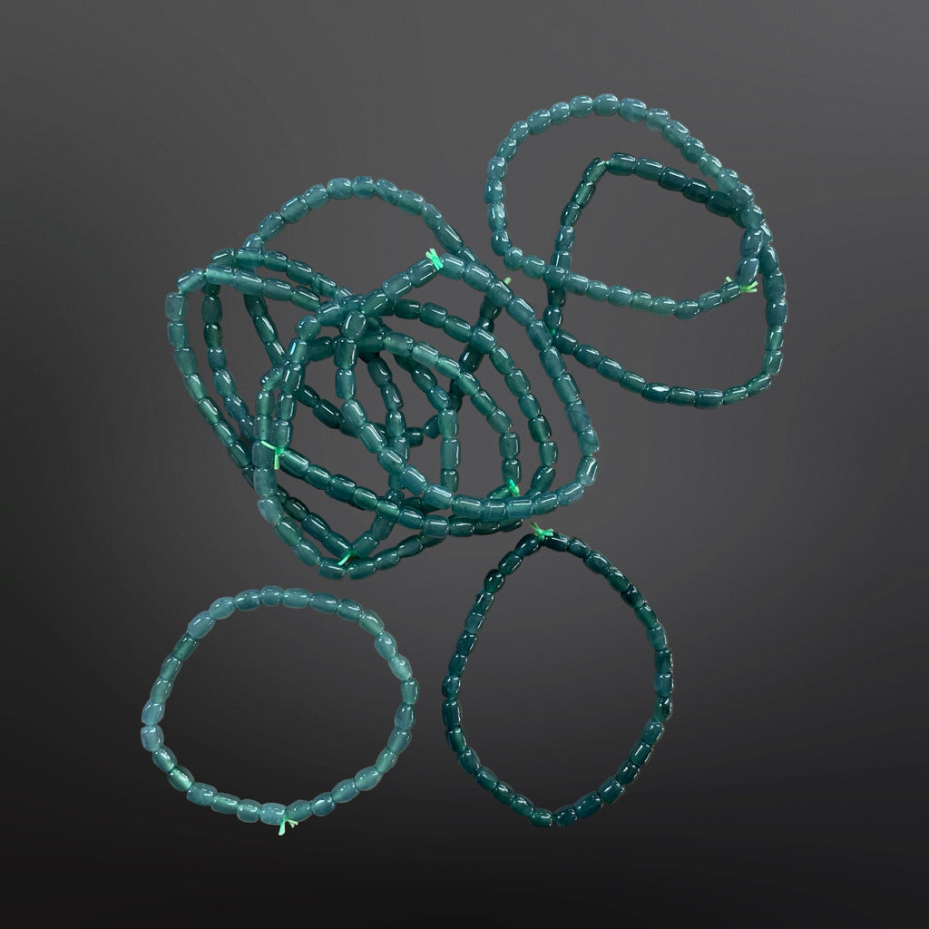 Green stone beaded bracelet