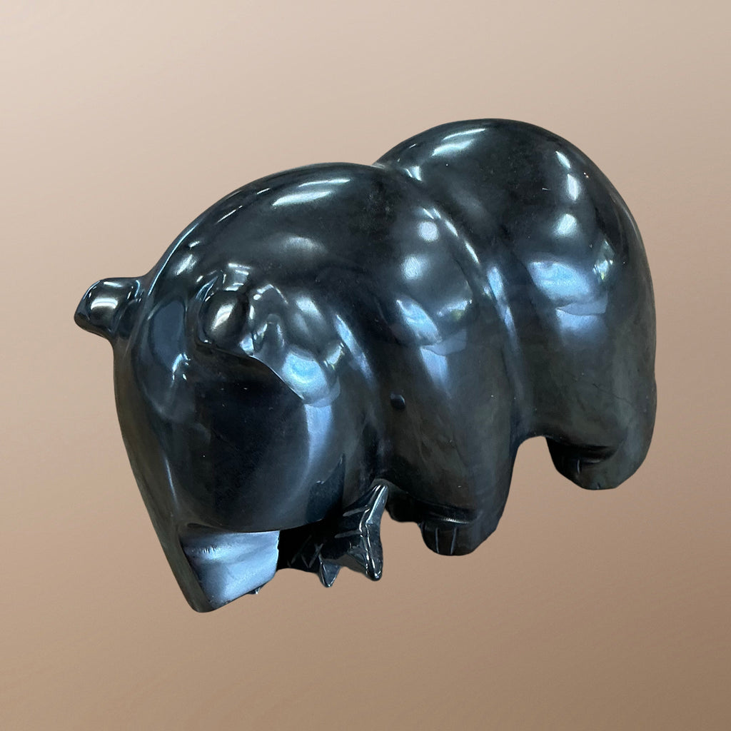 Hematite Bear with fish