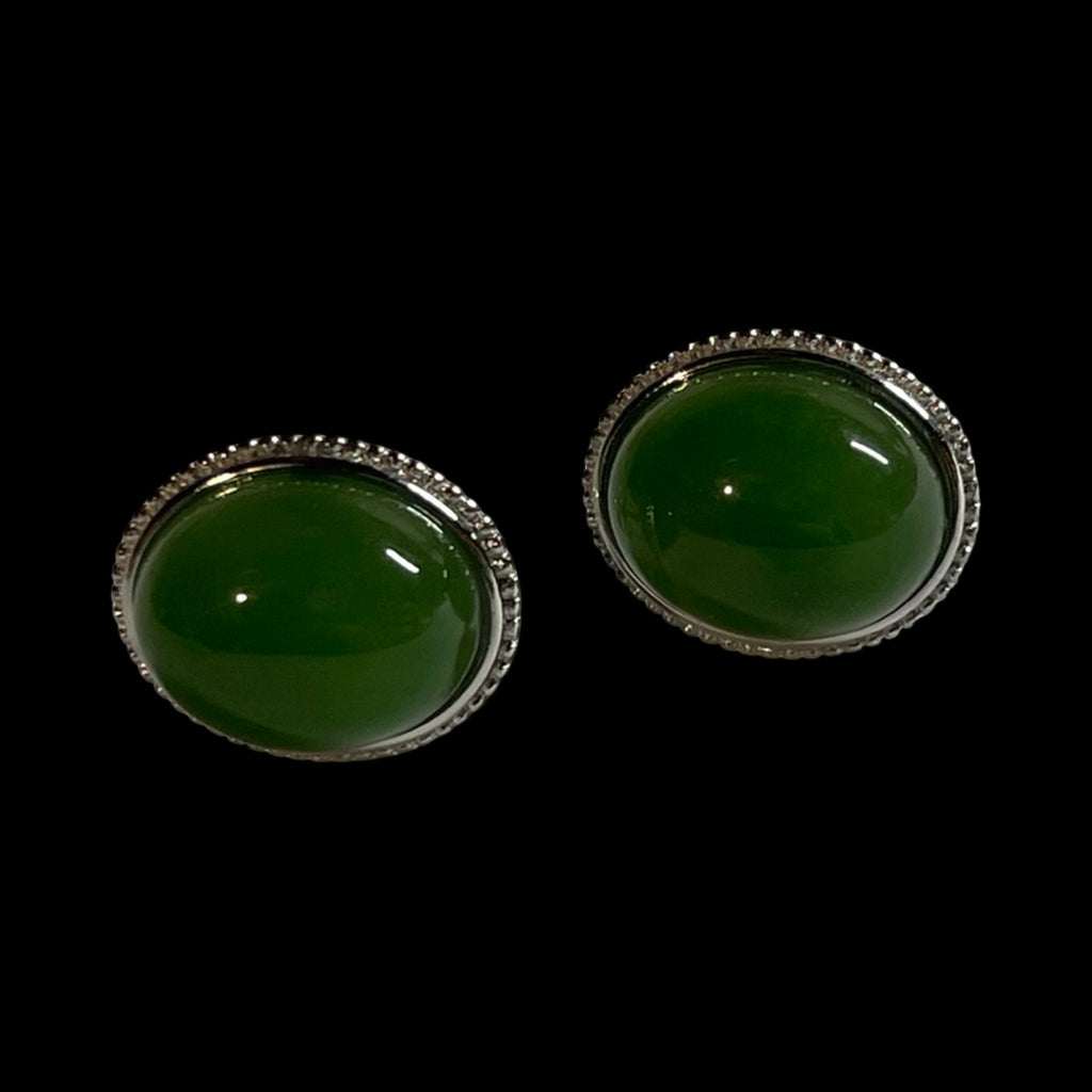 Jade Oval Stud