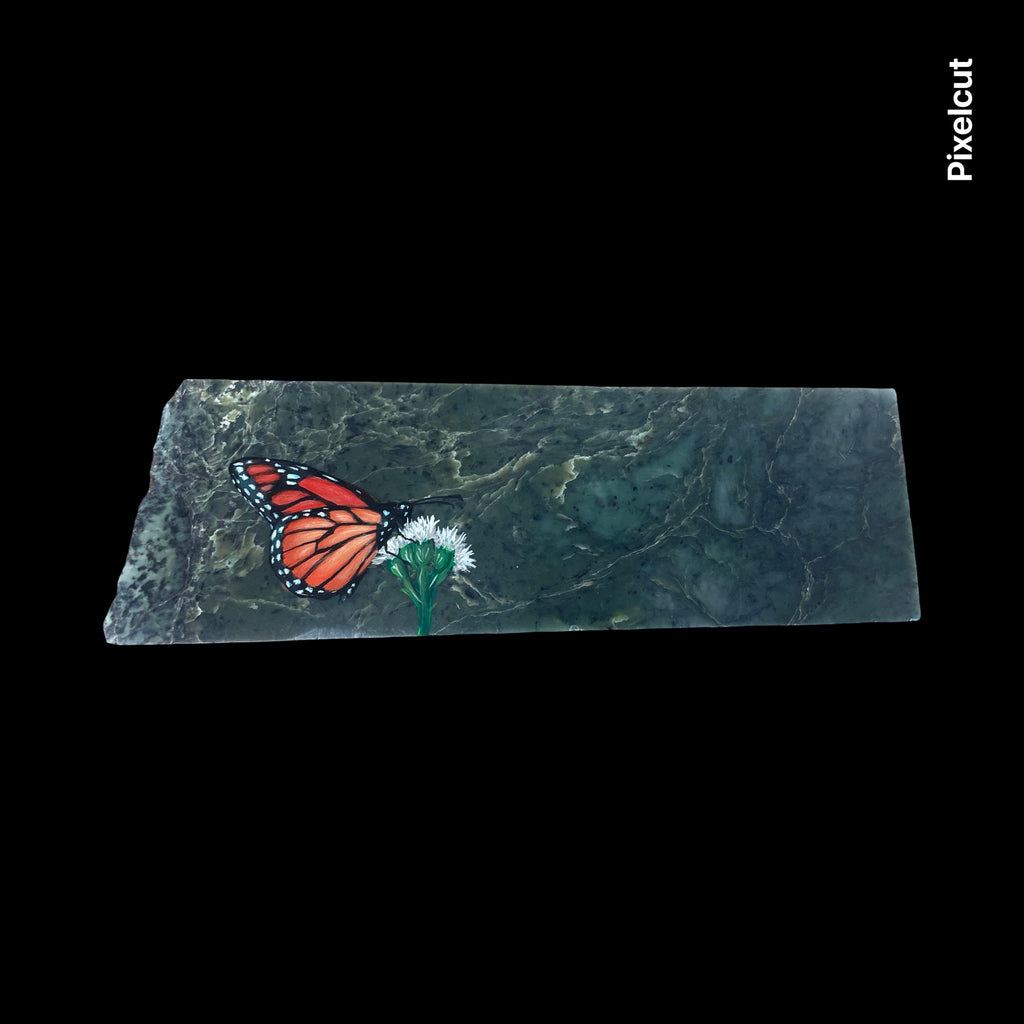 Butterfly on jade