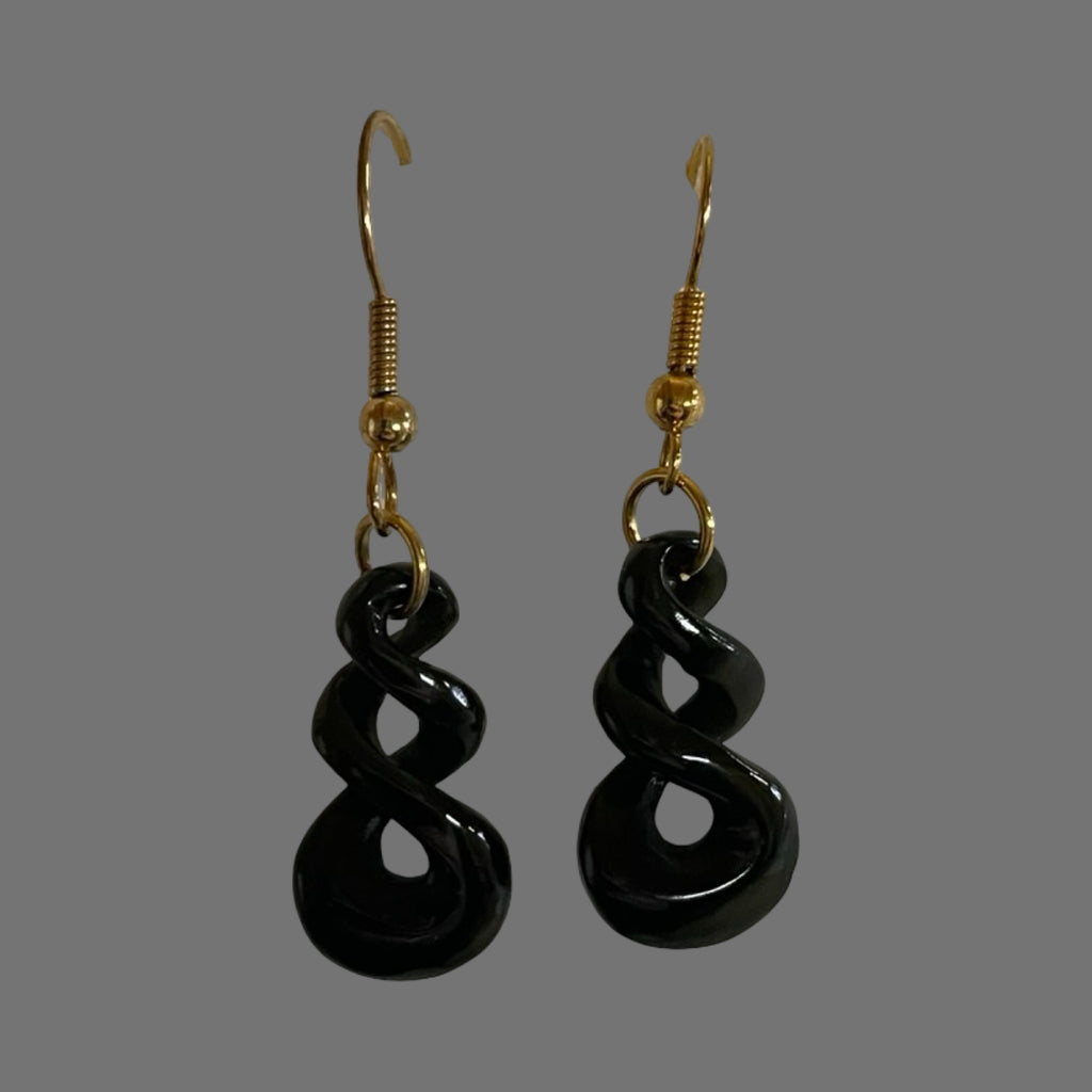 Jade Triple Twist Earrings