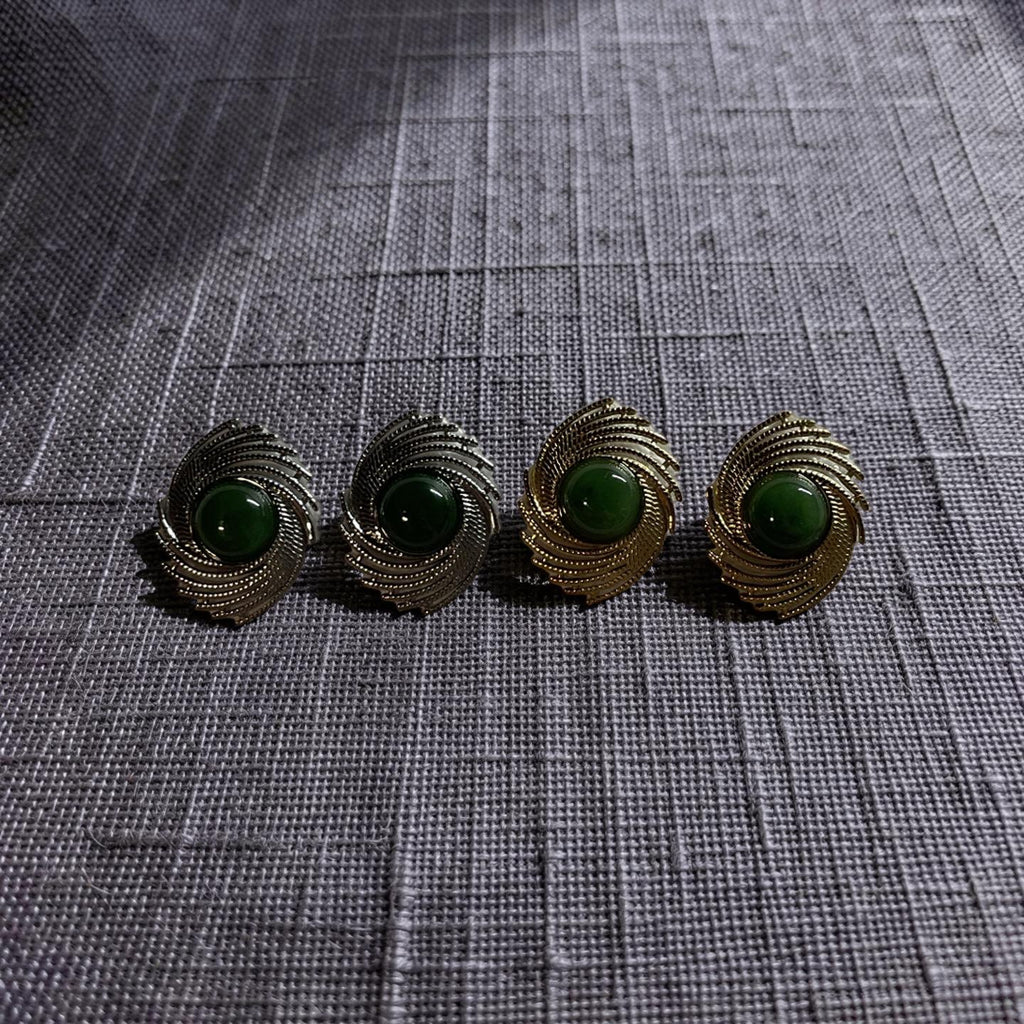 Jade Vintage Swirl Earrings