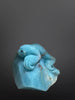 Stone Sloth - Amazonite or Zoisite with Ruby